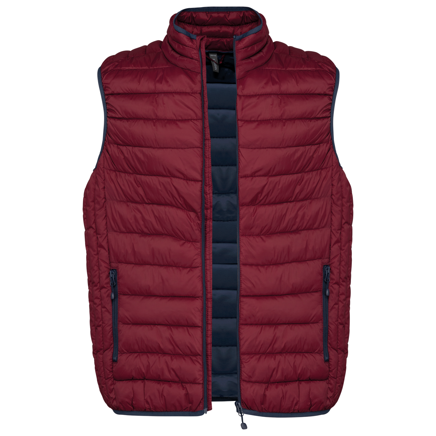 Bodywarmer sans manches K6113 vue de face coloris Wine