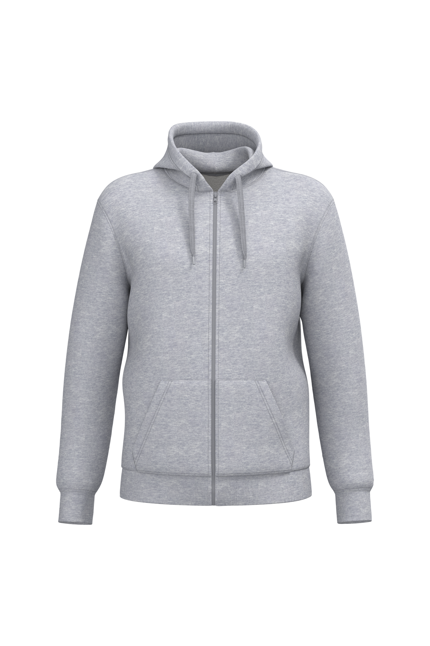 Sweat zippé capuche gris Oxford Kariban K4042 recyclé personnalisation express Biscarrosse