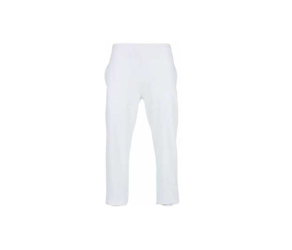 Pantalon jogging BYBB002 blanc white coton polyester Build Your Brand personnalisable Biscarrosse
