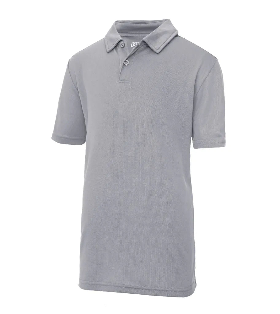 Polo enfant technique gris chiné AWDis JC040J Quick Dry UPF30 personnalisation express 1h Biscarrosse
