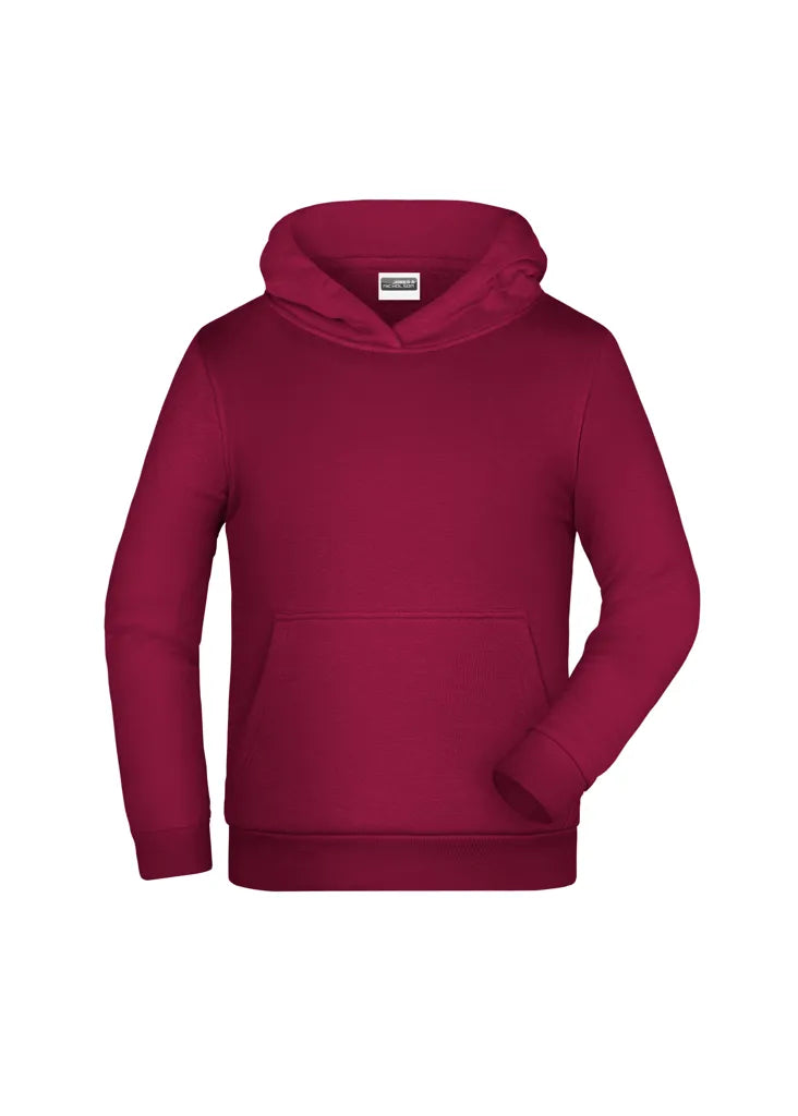 Sweat capuche enfant Daiber JN796K bordeaux personnalisation express Biscarrosse