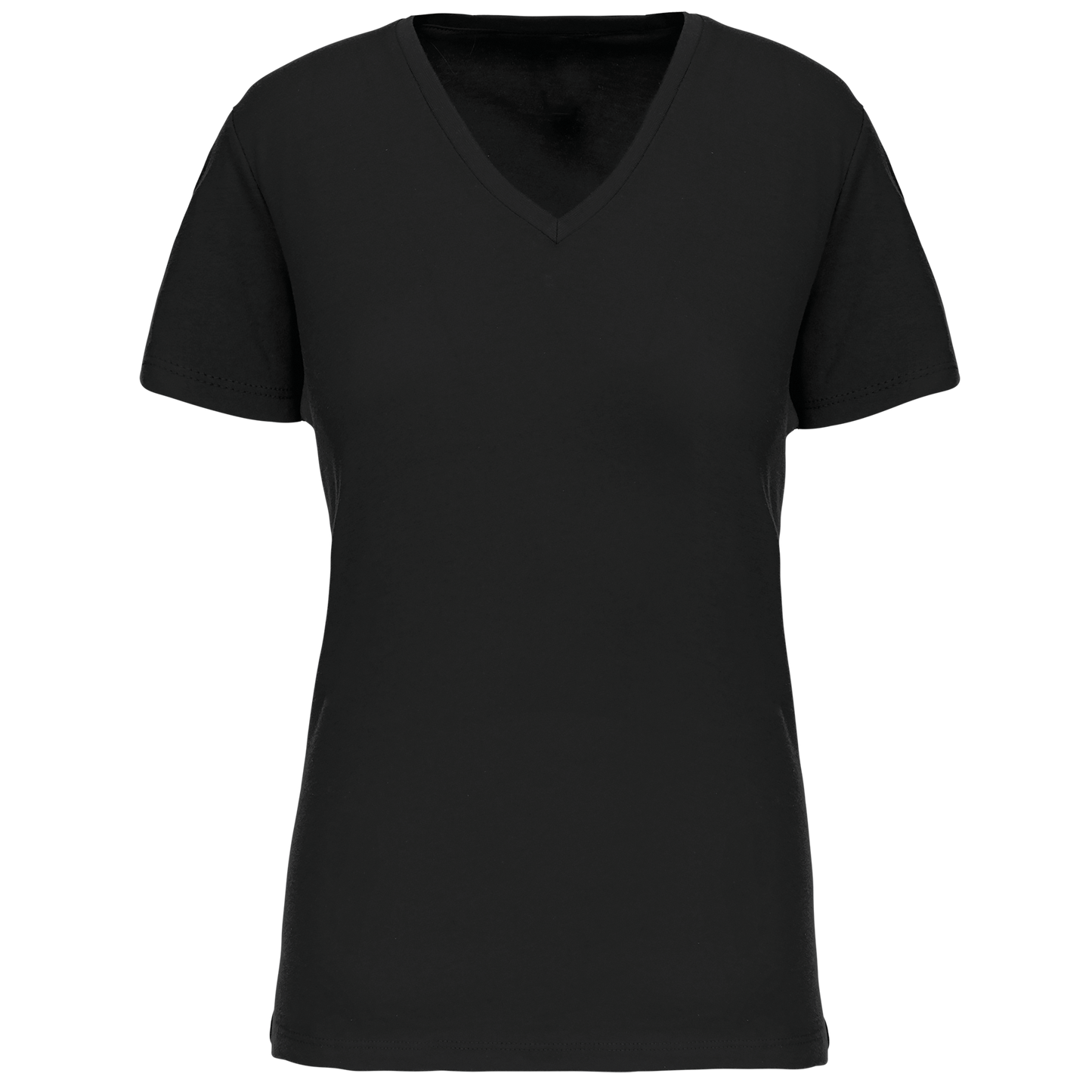 T-shirt col V femme K3029IC bio black 145g/m² KARIBAN personnalisable express 1h