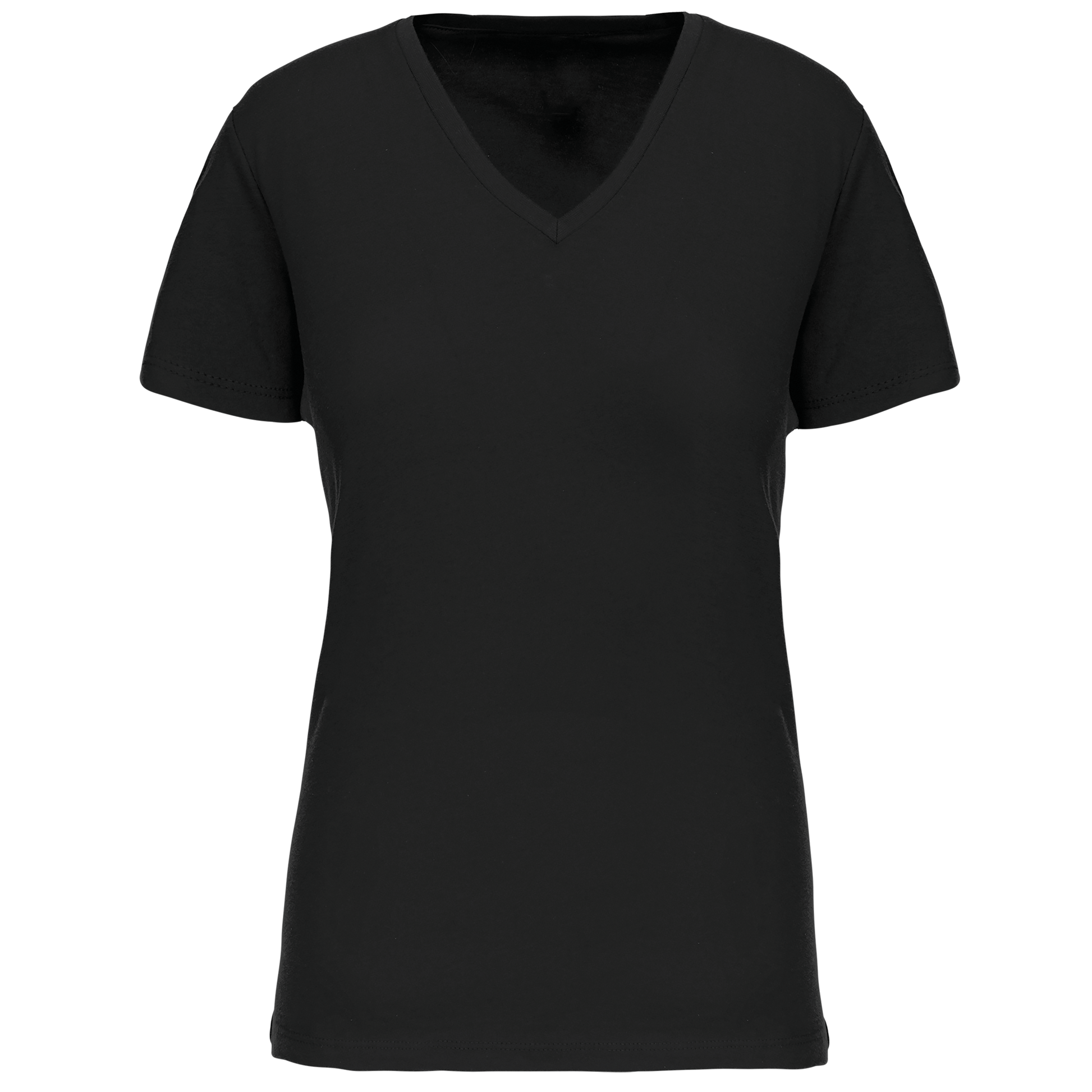 T-shirt col V femme K3029IC bio black 145g/m² KARIBAN personnalisable express 1h