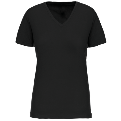 T-shirt col V femme K3029IC bio black 145g/m² KARIBAN personnalisable express 1h