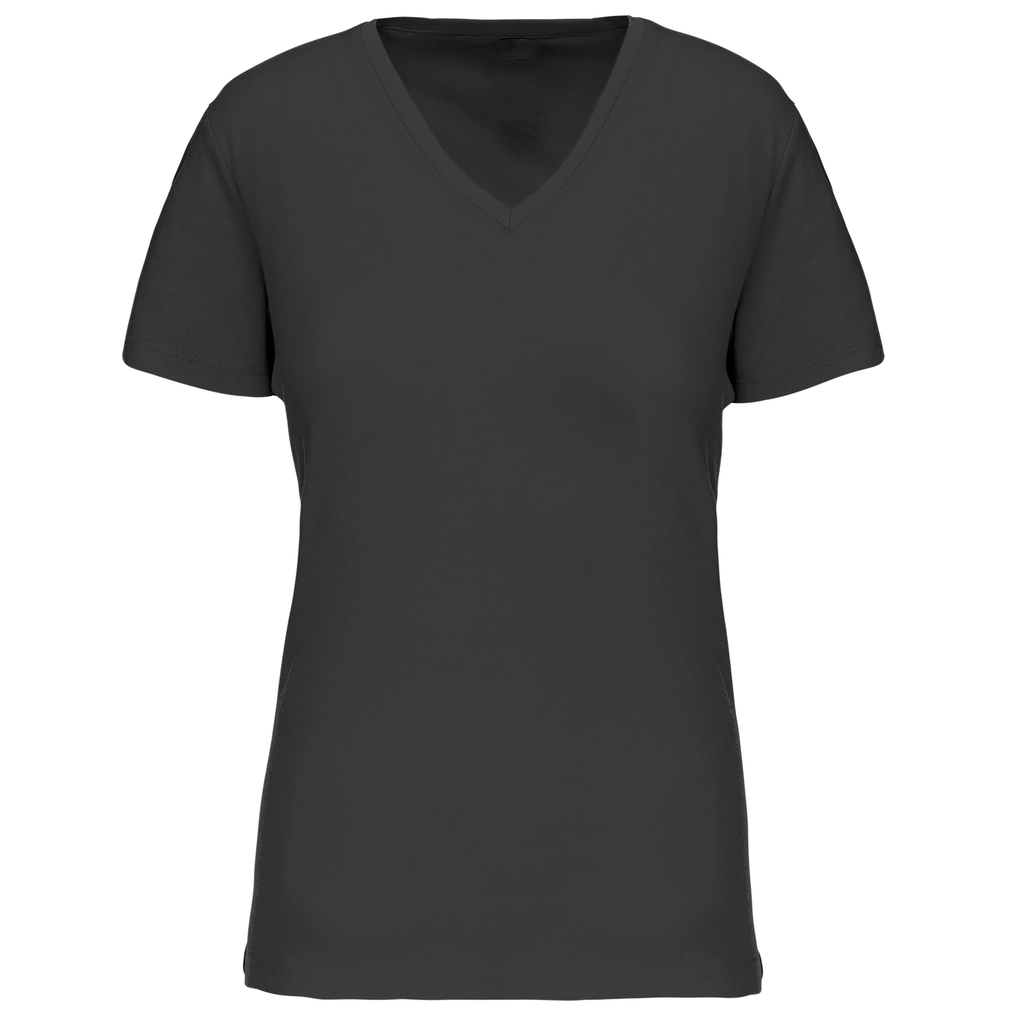 T-shirt col V femme K3029IC bio dark grey 145g/m² KARIBAN personnalisable express 1h