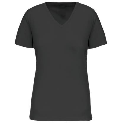 T-shirt col V femme K3029IC bio dark grey 145g/m² KARIBAN personnalisable express 1h