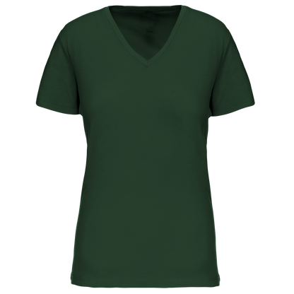 T-shirt col V femme K3029IC bio forest green 145g/m² KARIBAN personnalisable express 1h