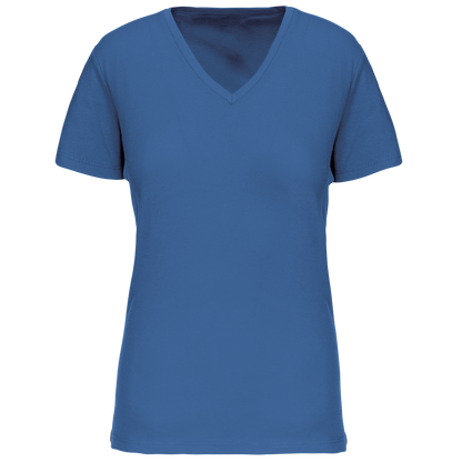 T-shirt col V femme K3029IC bio light royal blue 145g/m² KARIBAN personnalisable express 1h