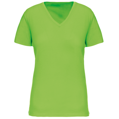 T-shirt col V femme K3029IC bio lime 145g/m² KARIBAN personnalisable express 1h