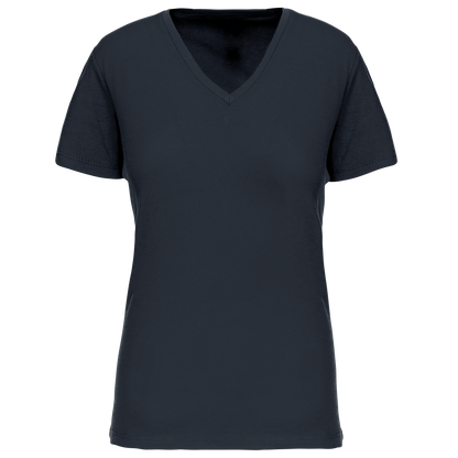 T-shirt col V femme K3029IC bio navy 145g/m² KARIBAN personnalisable express 1h