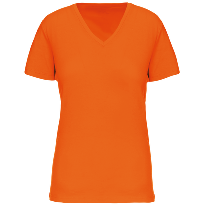 T-shirt col V femme K3029IC bio orange 145g/m² KARIBAN personnalisable express 1h