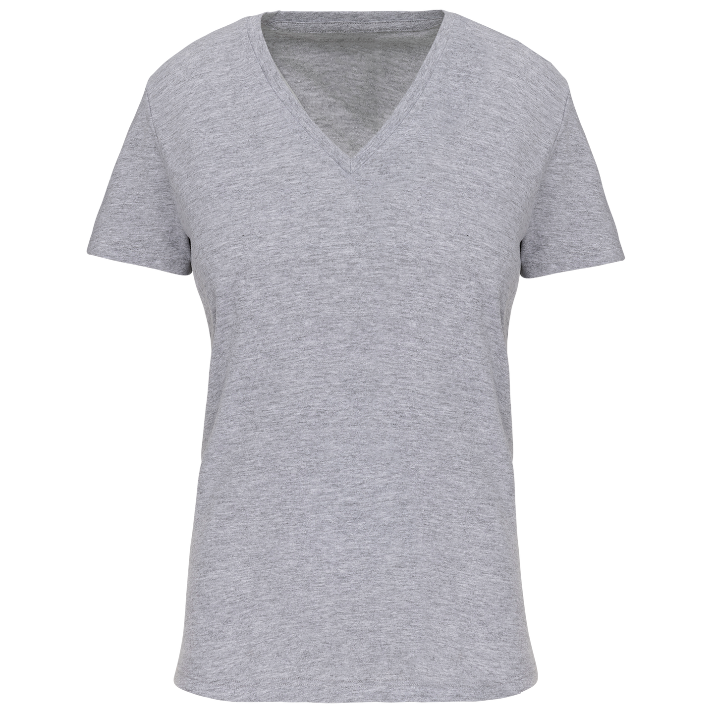 T-shirt col V femme K3029IC bio oxford grey 145g/m² KARIBAN personnalisable express 1h