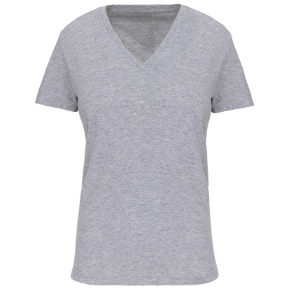 T-shirt col V femme K3029IC bio oxford grey 145g/m² KARIBAN personnalisable express 1h