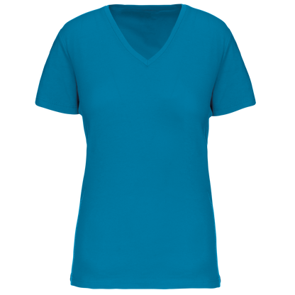 T-shirt col V femme K3029IC bio tropical blue 145g/m² KARIBAN personnalisable express 1h