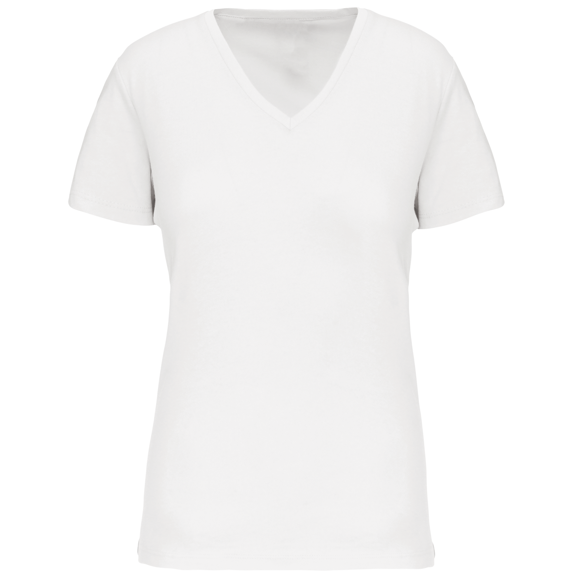 T-shirt col V femme K3029IC bio white 145g/m² KARIBAN personnalisable express 1h