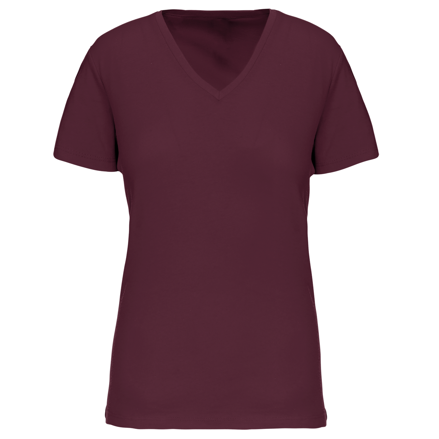 T-shirt col V femme K3029IC bio wine 145g/m² KARIBAN personnalisable express 1h