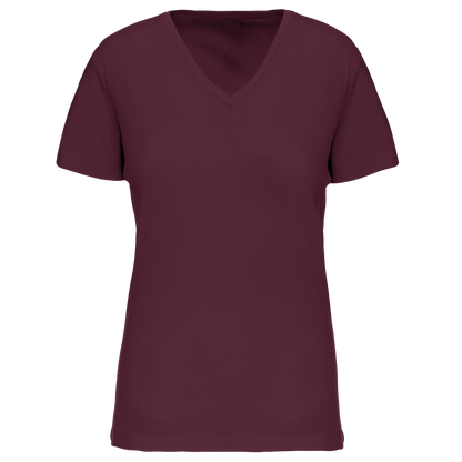 T-shirt col V femme K3029IC bio wine 145g/m² KARIBAN personnalisable express 1h