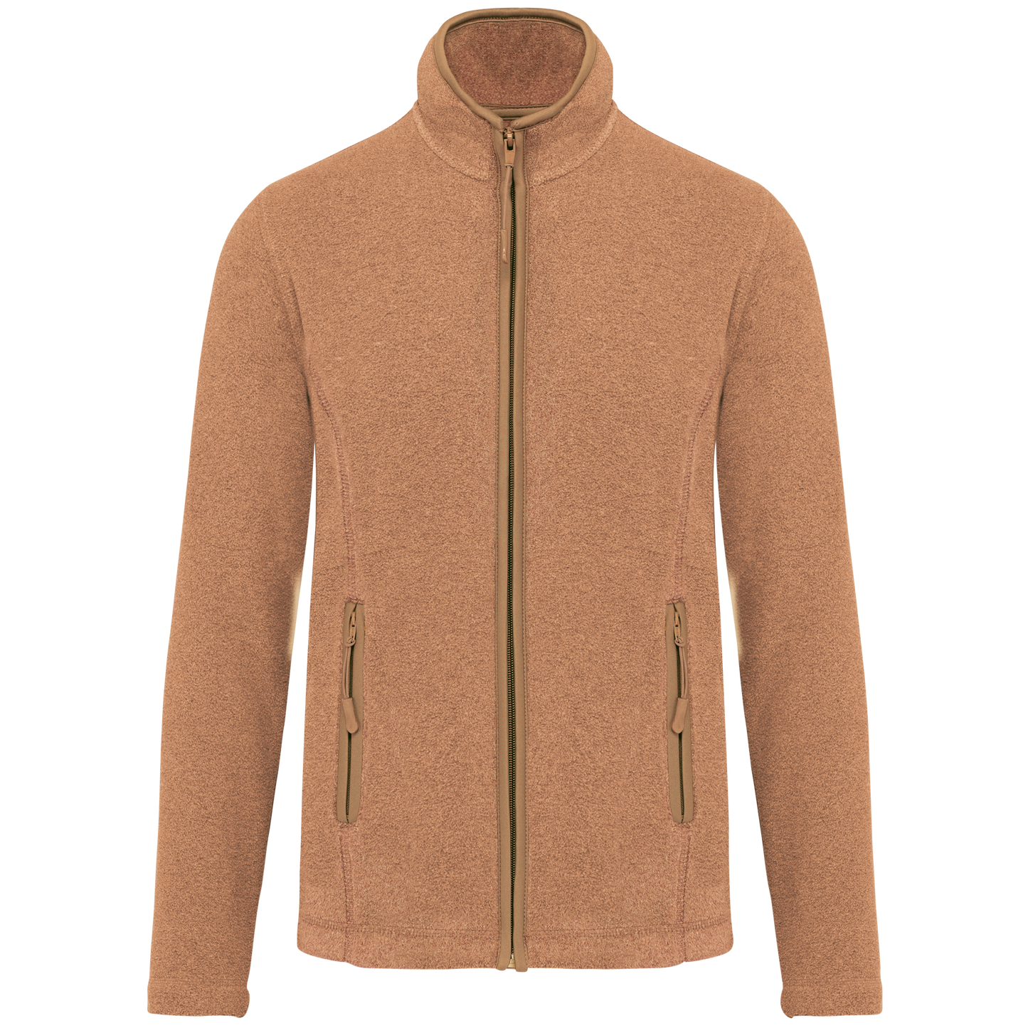 Veste micropolaire zippée femme Kariban K907 camel chiné personnalisation express Biscarrosse Plage

