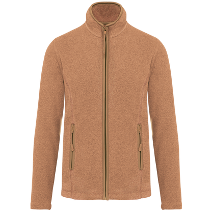 Veste micropolaire zippée femme Kariban K907 camel chiné personnalisation express Biscarrosse Plage

