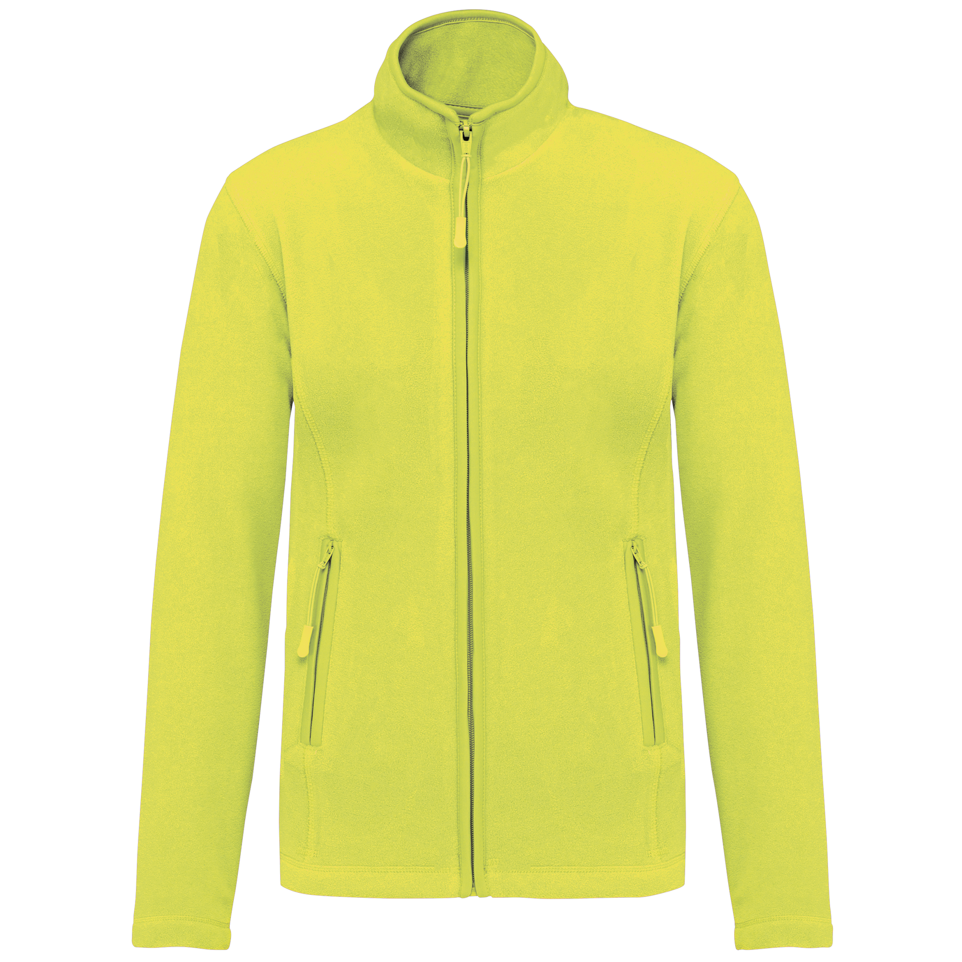 Veste micropolaire zippée femme Kariban K907 jaune fluorescent personnalisation express Biscarrosse Plage

