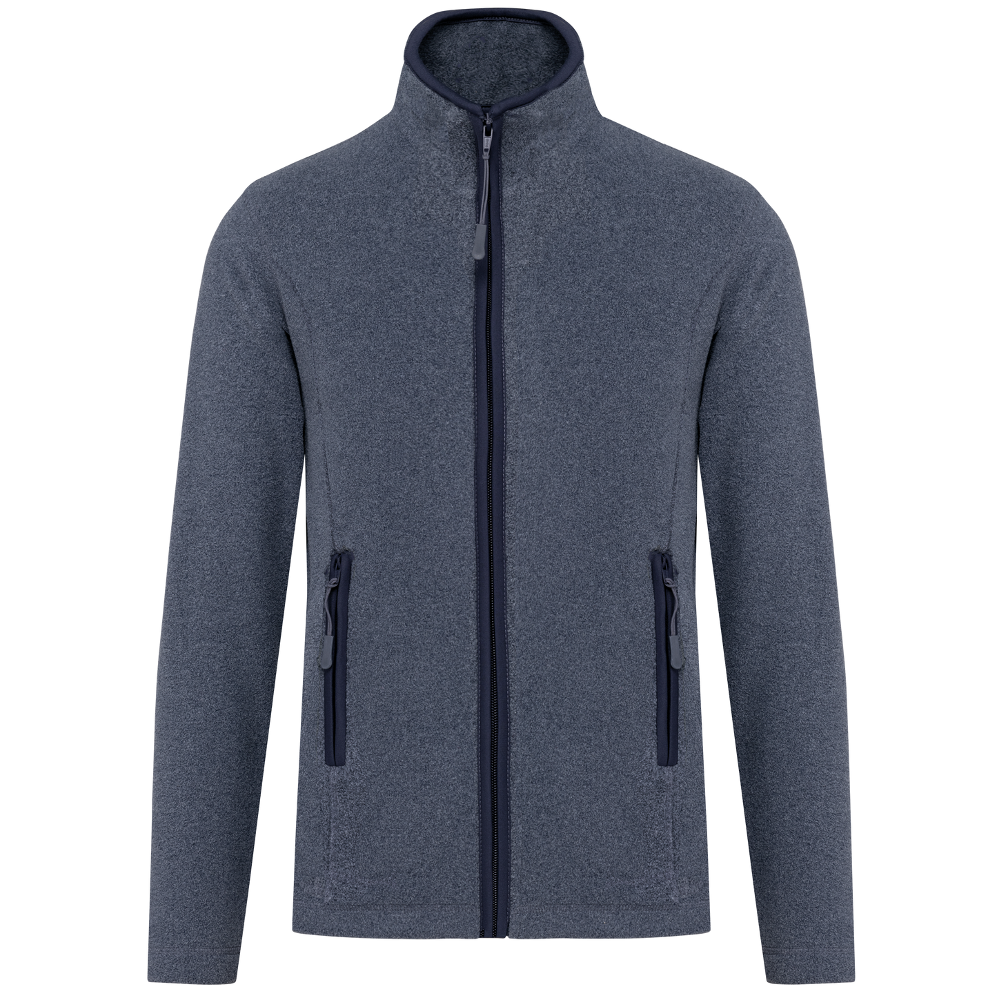 Veste micropolaire zippée femme Kariban K907 bleu marine chiné personnalisation express Biscarrosse Plage

