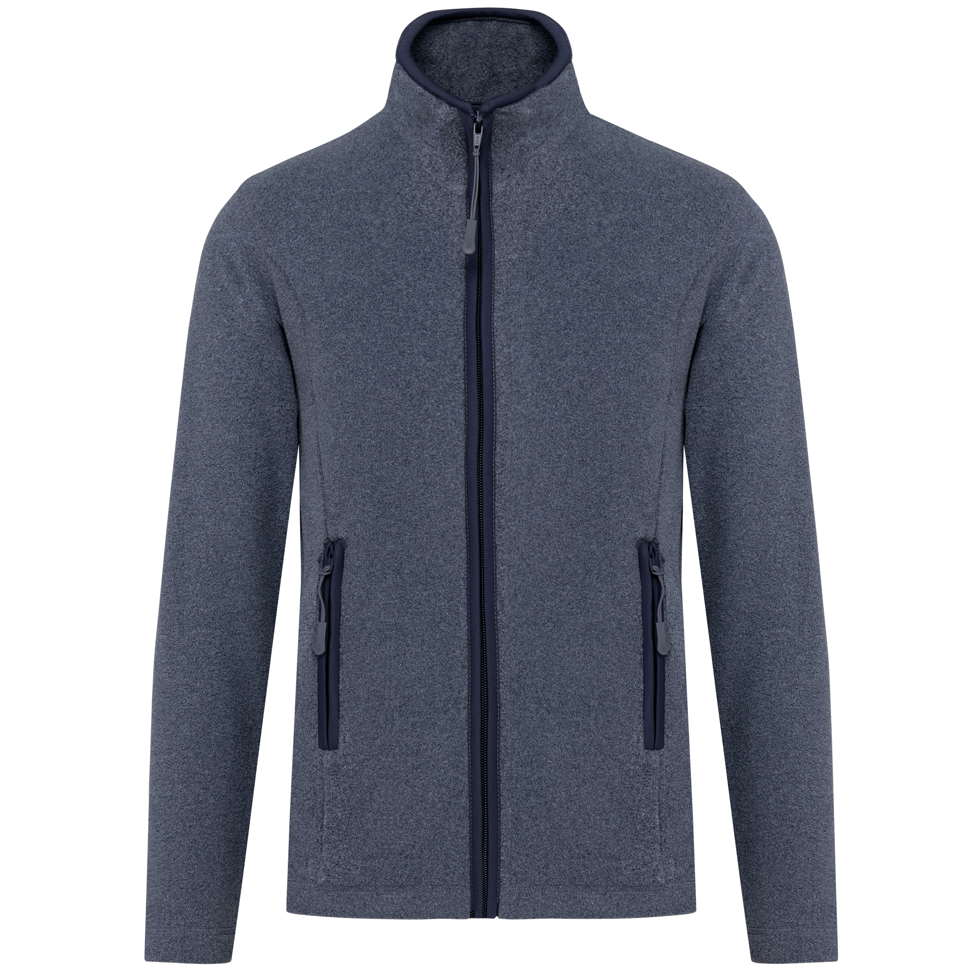 Veste micropolaire zippée femme Kariban K907 bleu marine chiné personnalisation express Biscarrosse Plage

