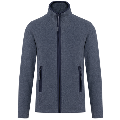 Veste micropolaire zippée femme Kariban K907 bleu marine chiné personnalisation express Biscarrosse Plage

