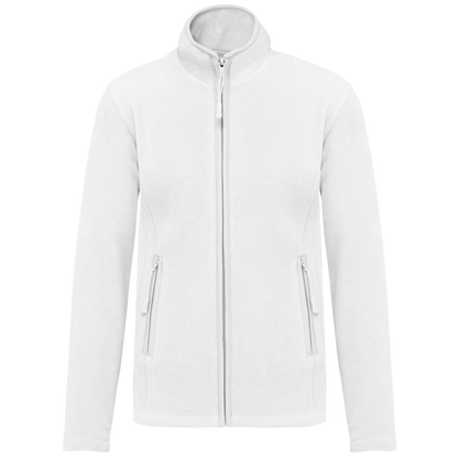 Veste micropolaire zippée femme Kariban K907 blanche personnalisation express Biscarrosse Plage


