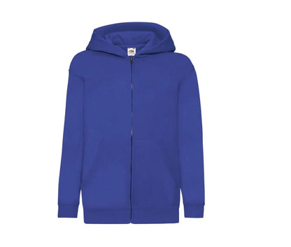 Veste zippée capuche enfant bleu royal SC62045 Fruit of the Loom 280g personnalisable sérigraphie DTF flocage
