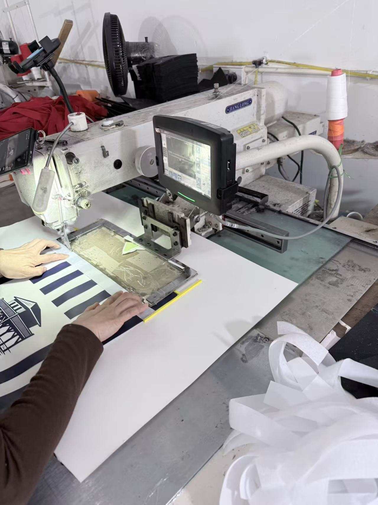 Sac à linge personnalisable rayé marine avec pochette transparente 10x16cm - Double anse pour conciergerie hôtel - Personnalisation logo sublimation COCO PYLA