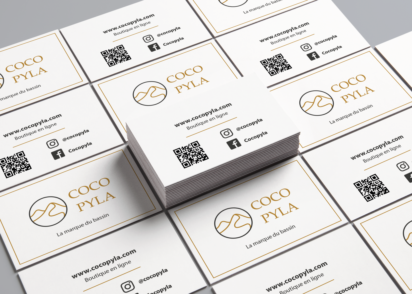Cartes de visite personnalisées avec conception graphique et impression professionnelle COCO PYLA