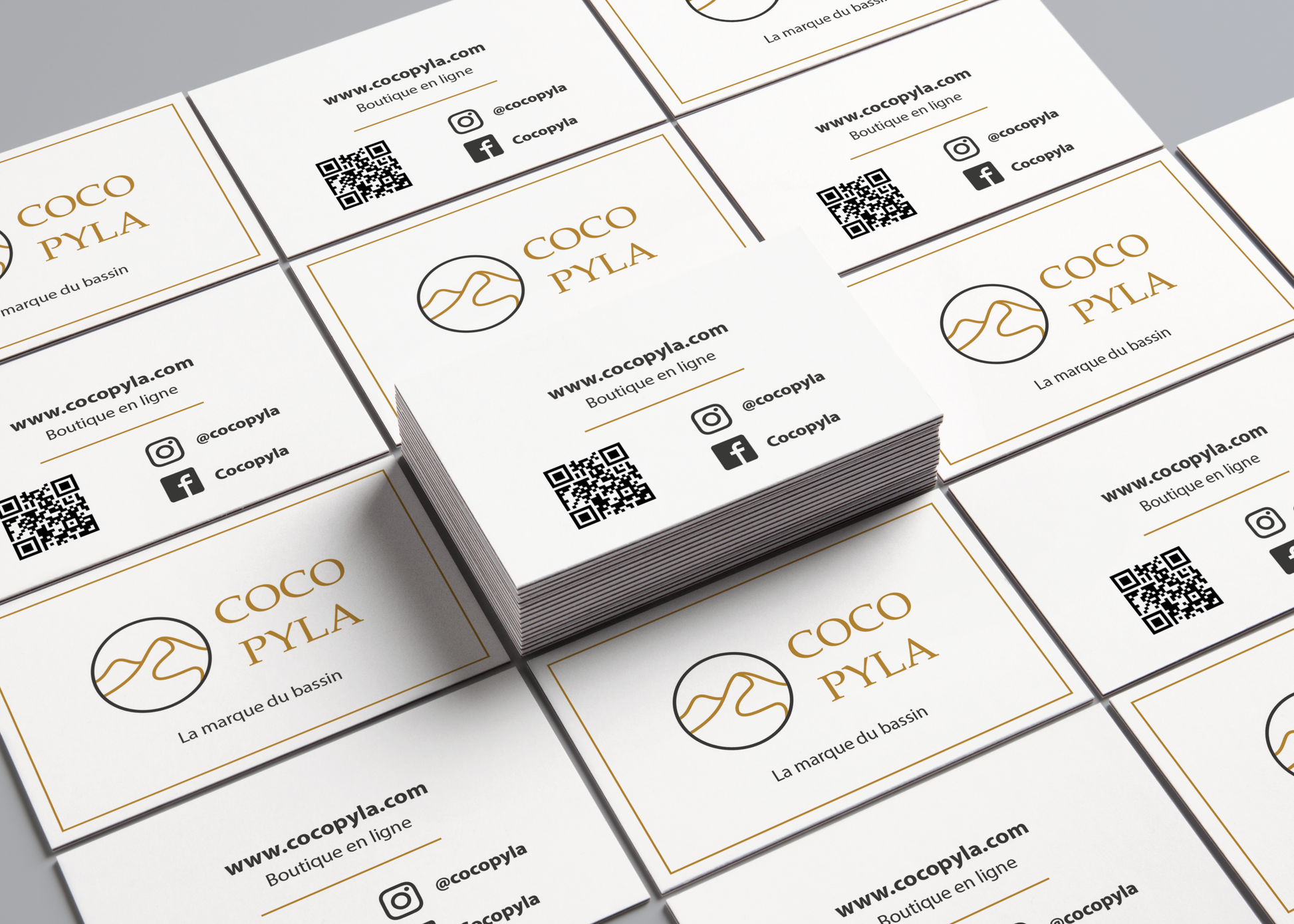 Cartes de visite personnalisées avec conception graphique et impression professionnelle COCO PYLA