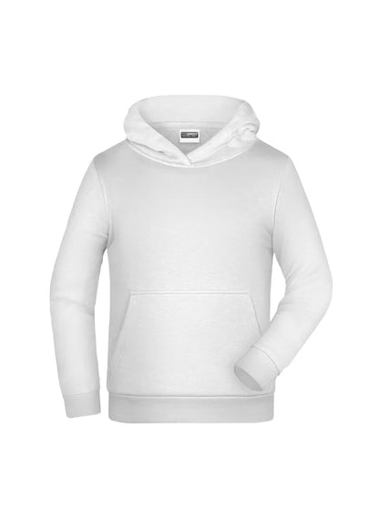 Sweat capuche enfant Daiber JN796K blanc personnalisation express Biscarrosse