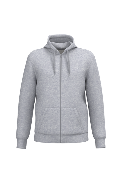 Sweat zippé capuche gris Oxford Kariban K4042 recyclé personnalisation express Biscarrosse