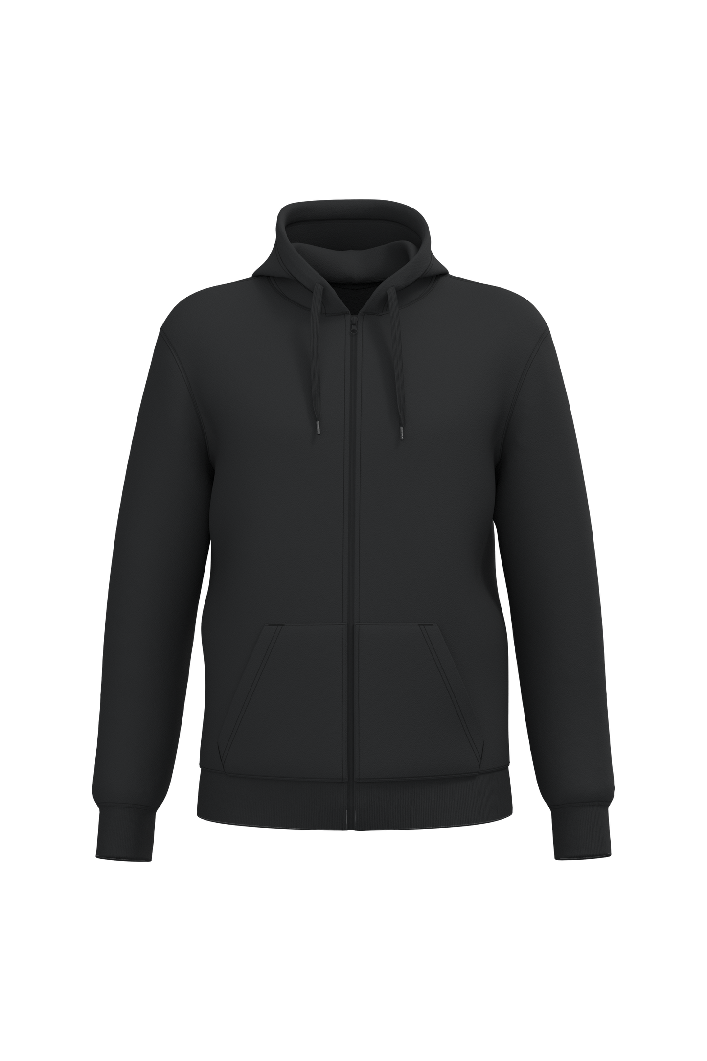 Sweat zippé capuche noir Kariban K4042 recyclé personnalisation express 1h Biscarrosse