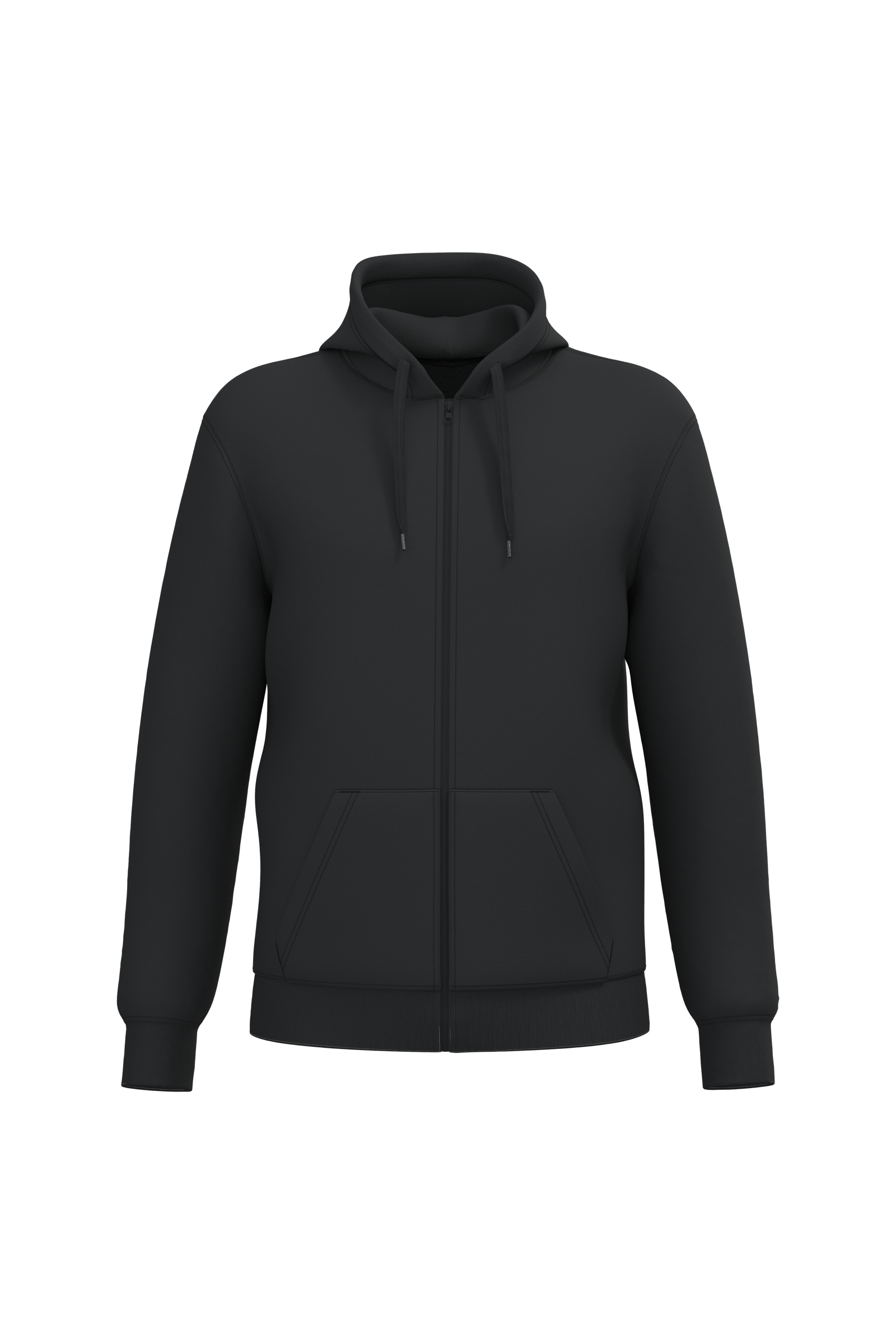 Sweat zippé capuche noir Kariban K4042 recyclé personnalisation express 1h Biscarrosse