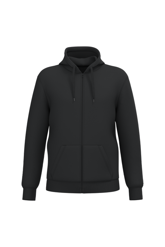 Sweat zippé capuche noir Kariban K4042 recyclé personnalisation express 1h Biscarrosse