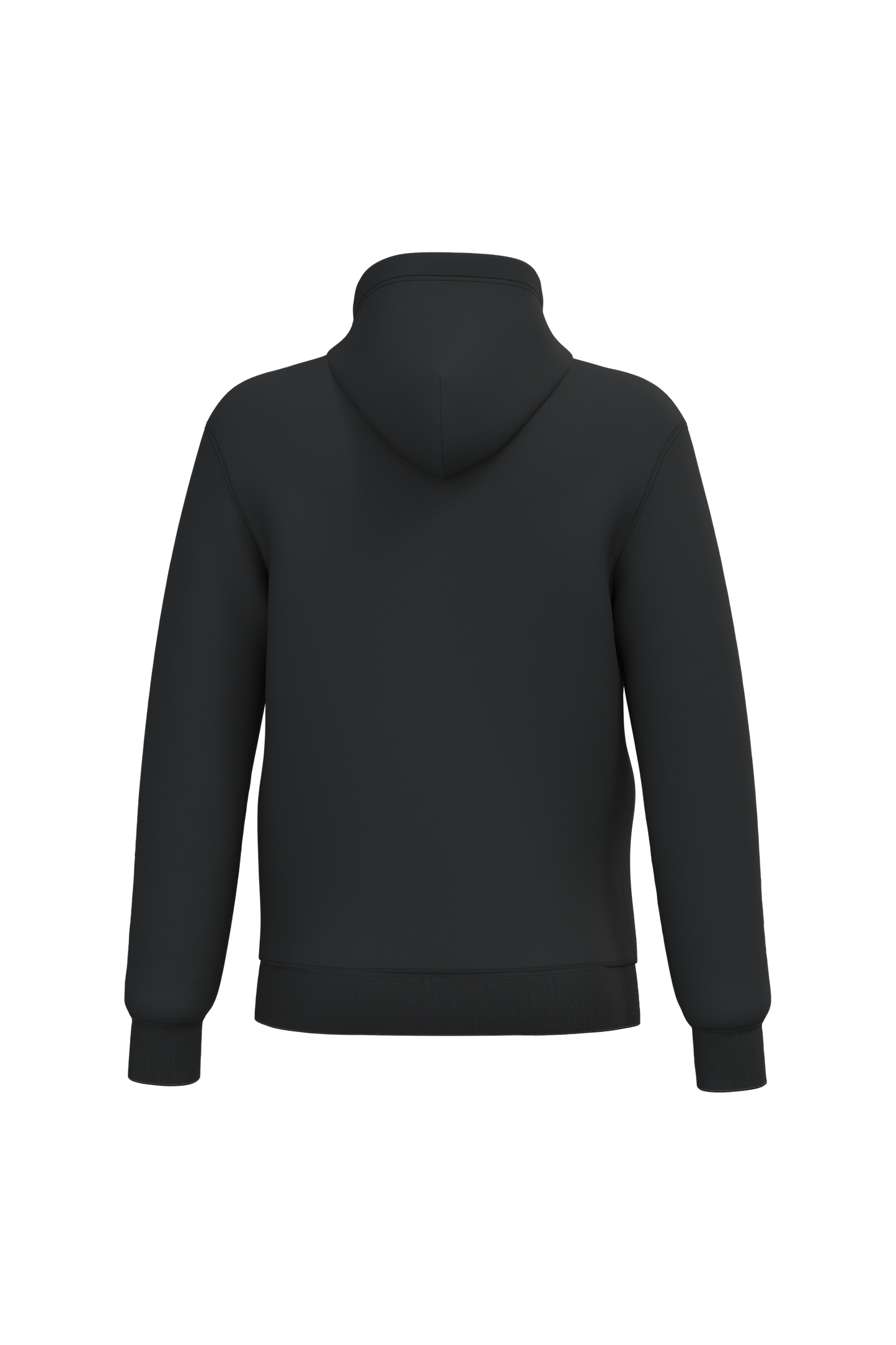 Sweat zippé capuche noir Kariban K4042 vue dos recyclé 280g/m² COCO PYLA
