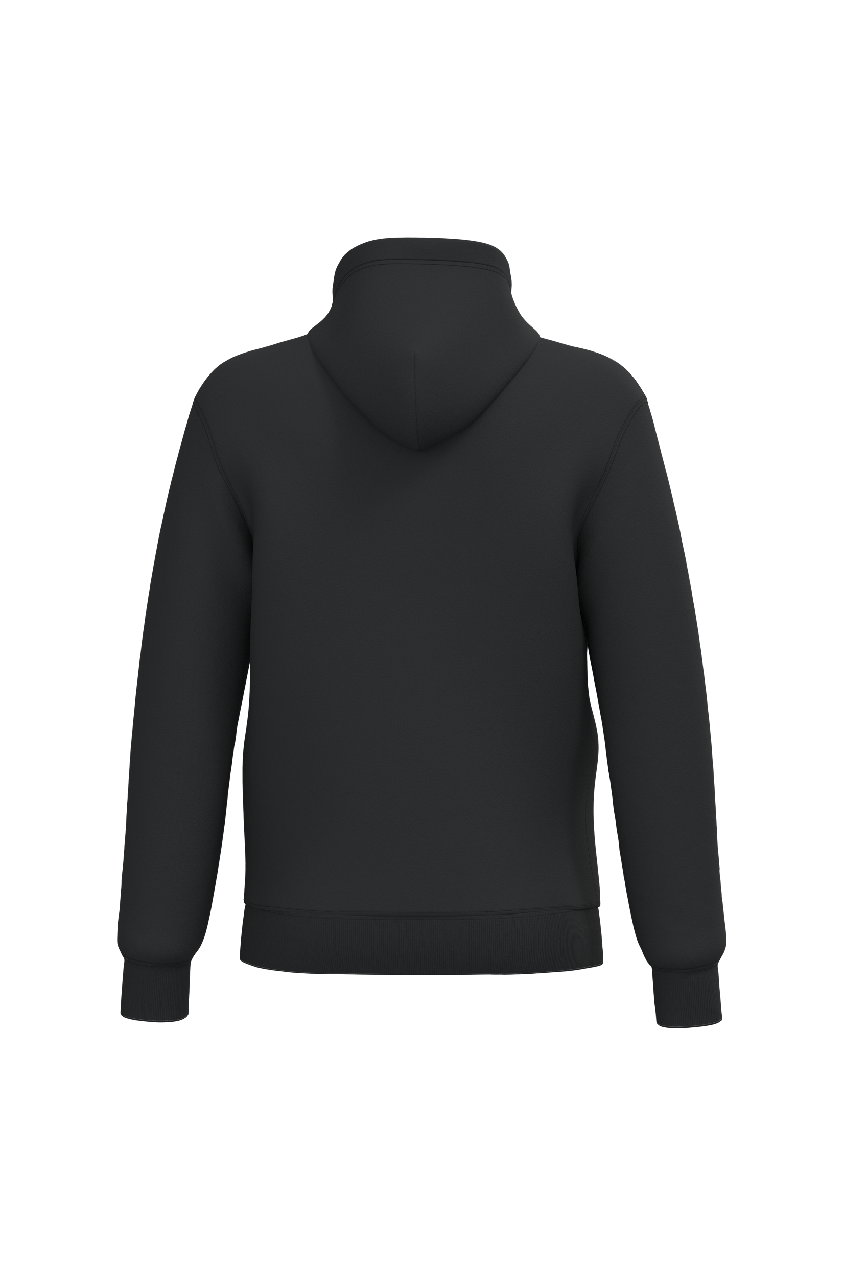 Sweat zippé capuche noir Kariban K4042 vue dos recyclé 280g/m² COCO PYLA