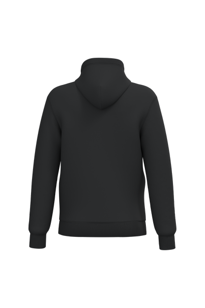 Sweat zippé capuche noir Kariban K4042 vue dos recyclé 280g/m² COCO PYLA