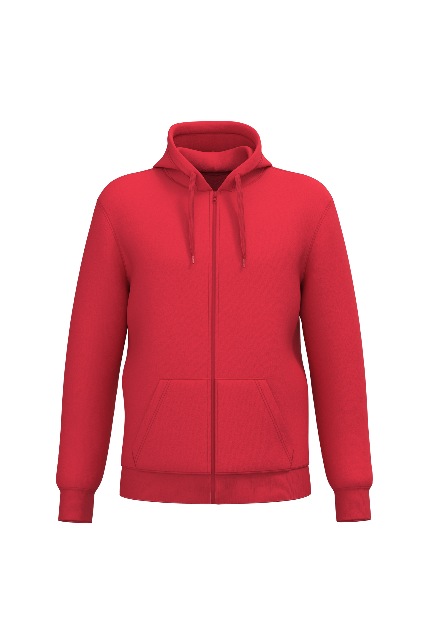 Sweat zippé capuche rouge Kariban K4042 recyclé personnalisation express 1h Biscarrosse