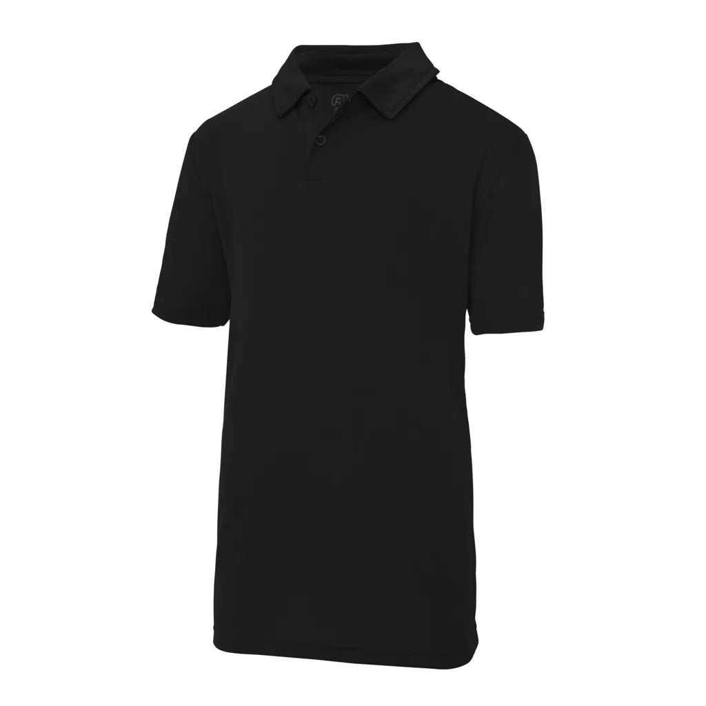 Polo enfant technique noir AWDis JC040J Quick Dry UPF30 personnalisation express 1h Biscarrosse Plage
