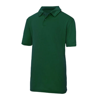 Polo enfant technique vert bouteille AWDis JC040J Quick Dry UPF30 personnalisation express 1h Biscarrosse

