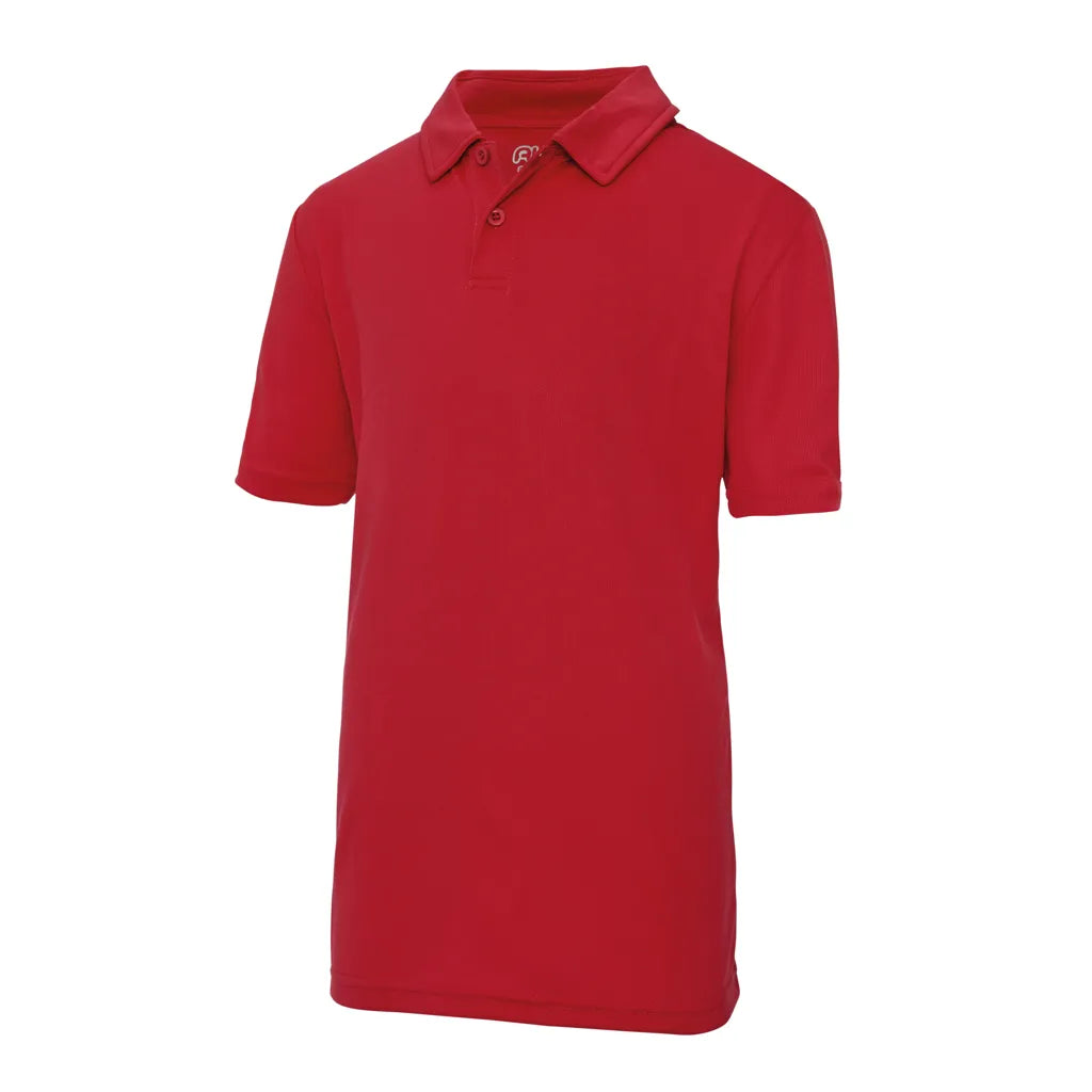 Polo enfant technique rouge AWDis JC040J Quick Dry UPF30 personnalisation express 1h Biscarrosse Plage
