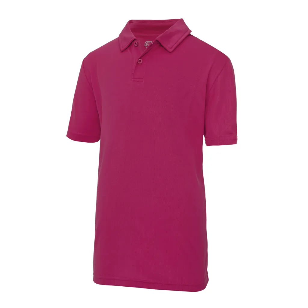 Polo enfant technique fuchsia AWDis JC040J Quick Dry UPF30 personnalisation express 1h Biscarrosse Plage
