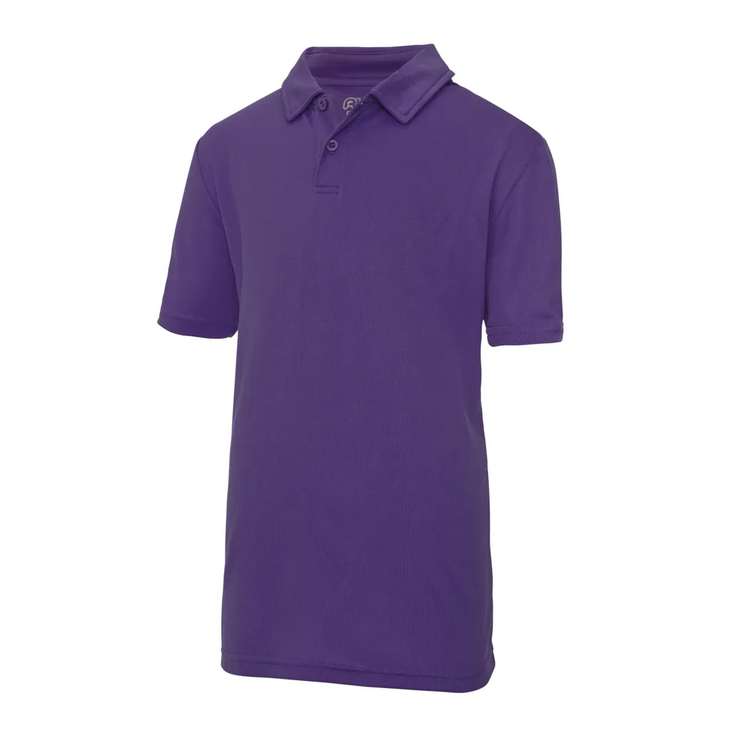 Polo enfant technique violet AWDis JC040J Quick Dry UPF30 personnalisation express 1h Biscarrosse Plage
