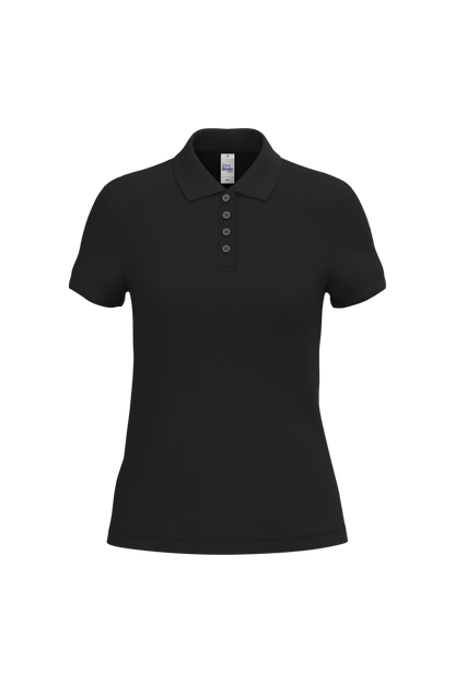 Polo piqué femme IB221 Ideal Basic noir personnalisable express 1h Biscarrosse