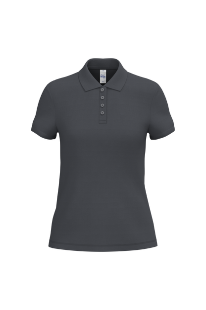 Polo piqué femme IB221 Ideal Basic gris foncé personnalisable express 1h Biscarrosse