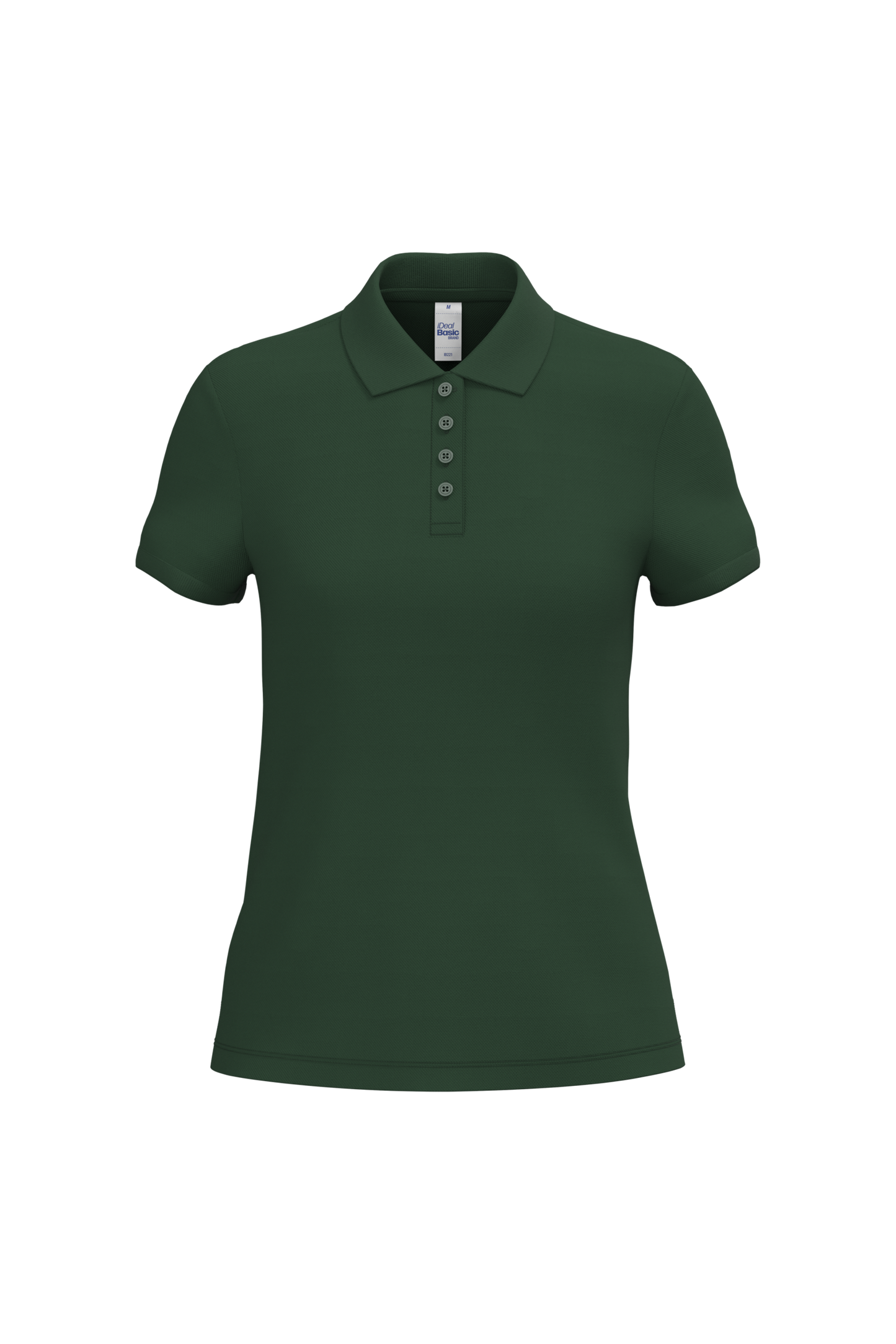 Polo piqué femme IB221 Ideal Basic vert forêt personnalisable express 1h Biscarrosse