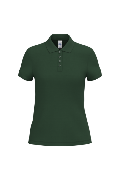 Polo piqué femme IB221 Ideal Basic vert forêt personnalisable express 1h Biscarrosse